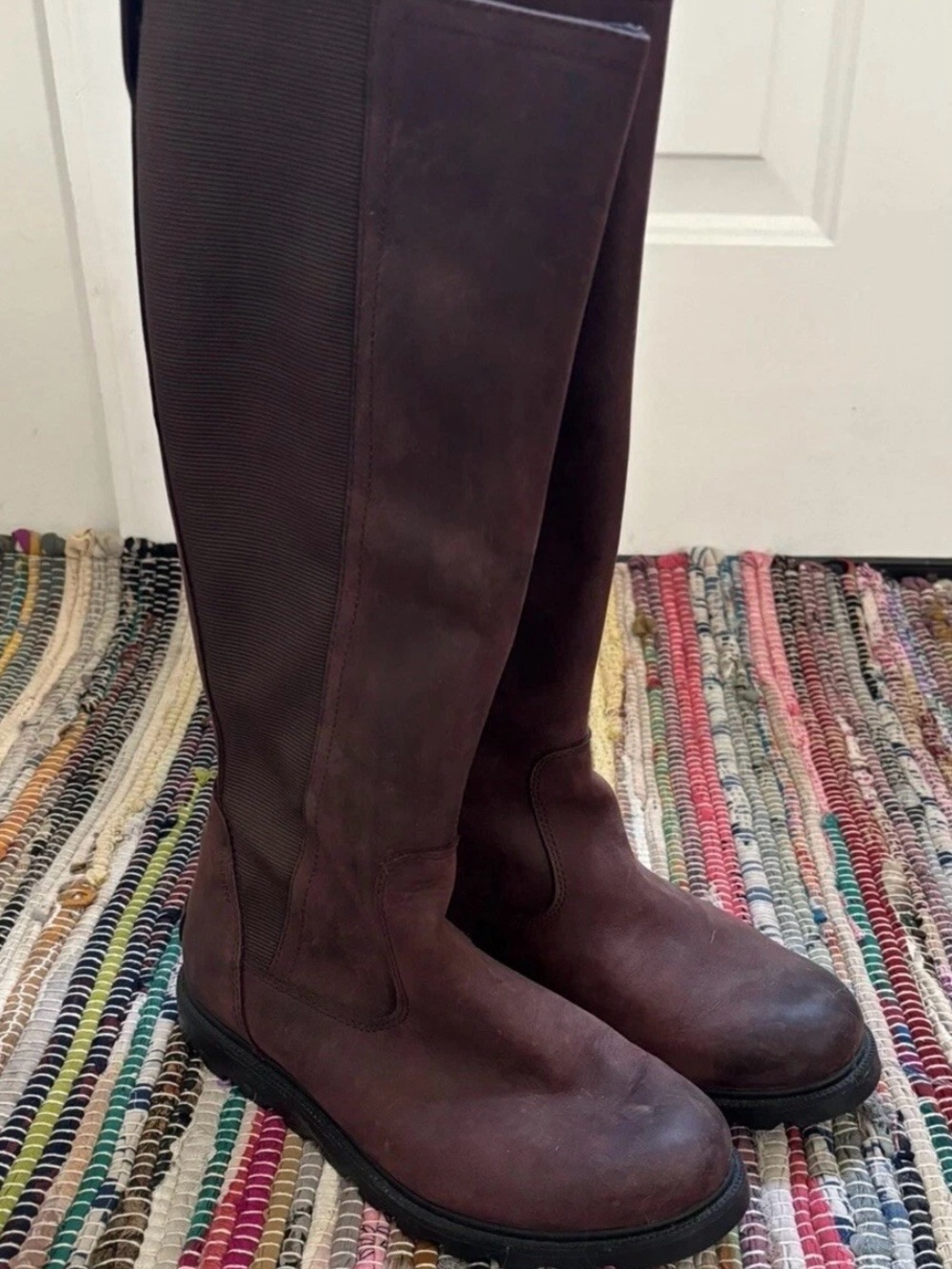Sorel Women’s AINSLEY TALL Burgundy Leather Waterproof Boots Sz 7.5